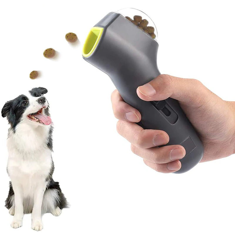 "Enhance Your Pet's Training with the Interactive Snack Launcher - The Perfect Outdoor Toy for Dogs and Cats!"