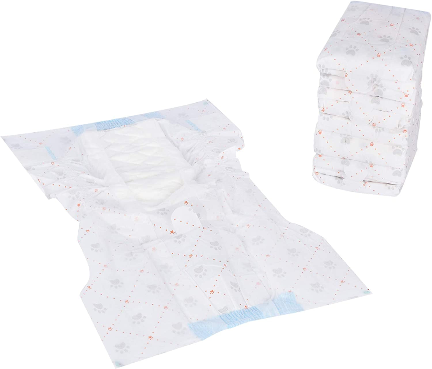 "Ultra-Absorbent Female Dog Diapers for Small Dogs - 12 Count | Leak-Proof, Adjustable, and Convenient Wetness Indicator for Your Precious Pets!"