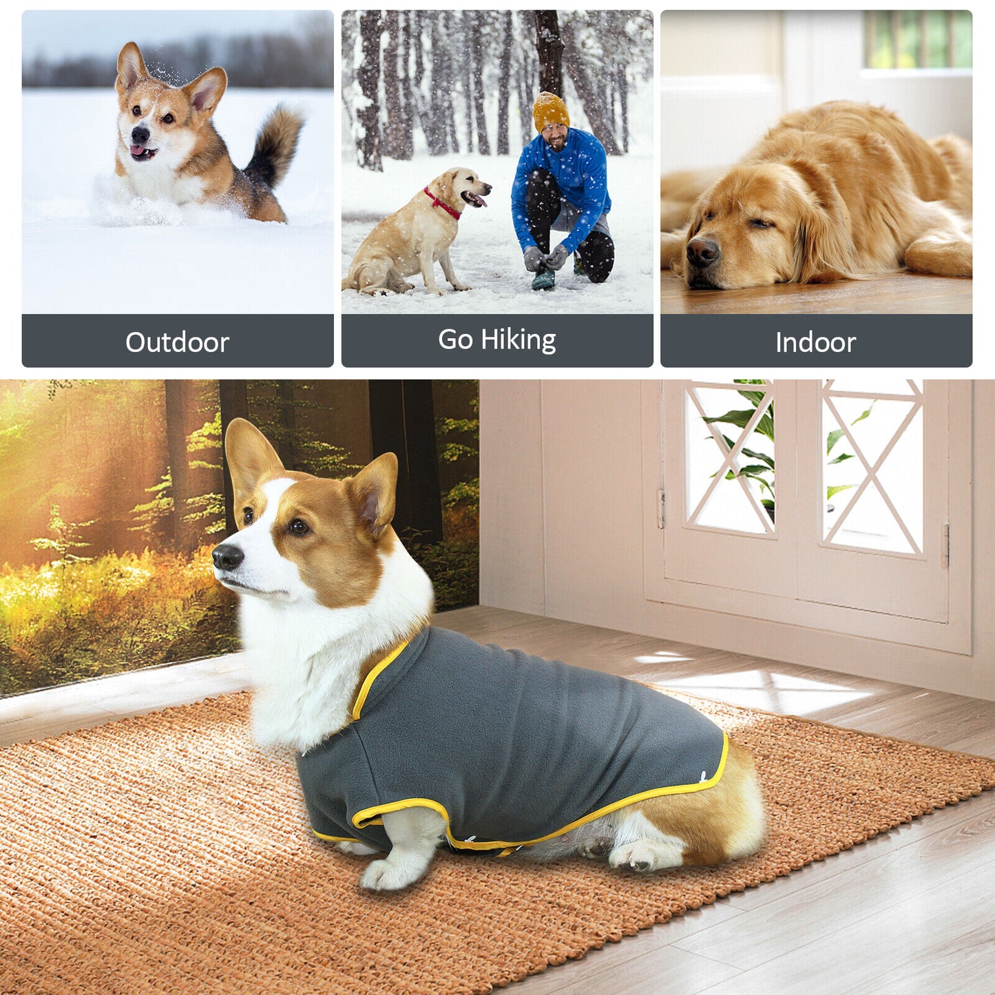 Ownpets Pet Dog Warm Sweater Vest Shirt Puppy Winter Coat Jacket Raincoat Liner