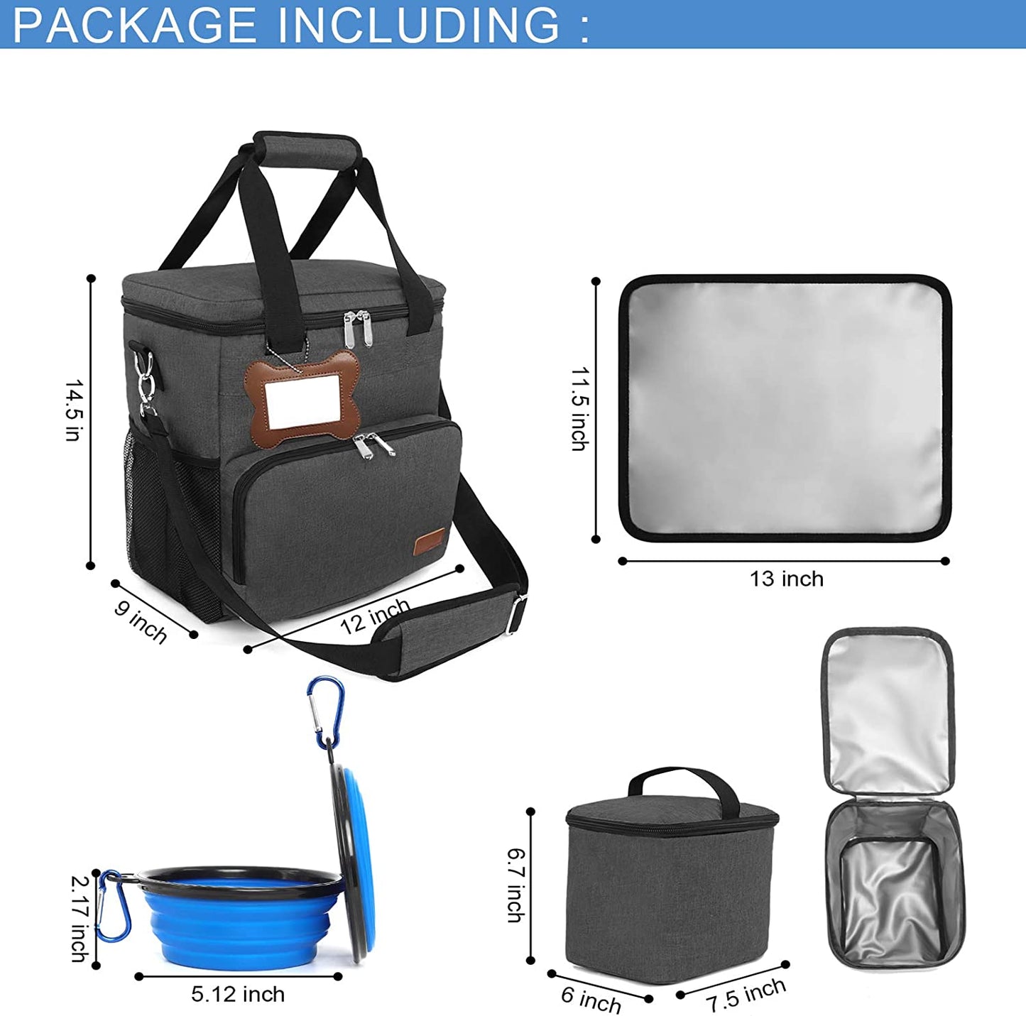 "Ultimate Dog Travel Kit: Adventure-ready Bag with Food Containers, Bowls, and More!"