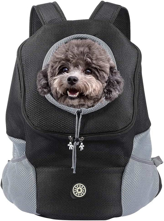 "Adventurer's Delight: Compact Dog Backpack with Breathable Design and Padded Comfort - Perfect for Outdoor Travel and Hiking with Your Small Furry Friend!"