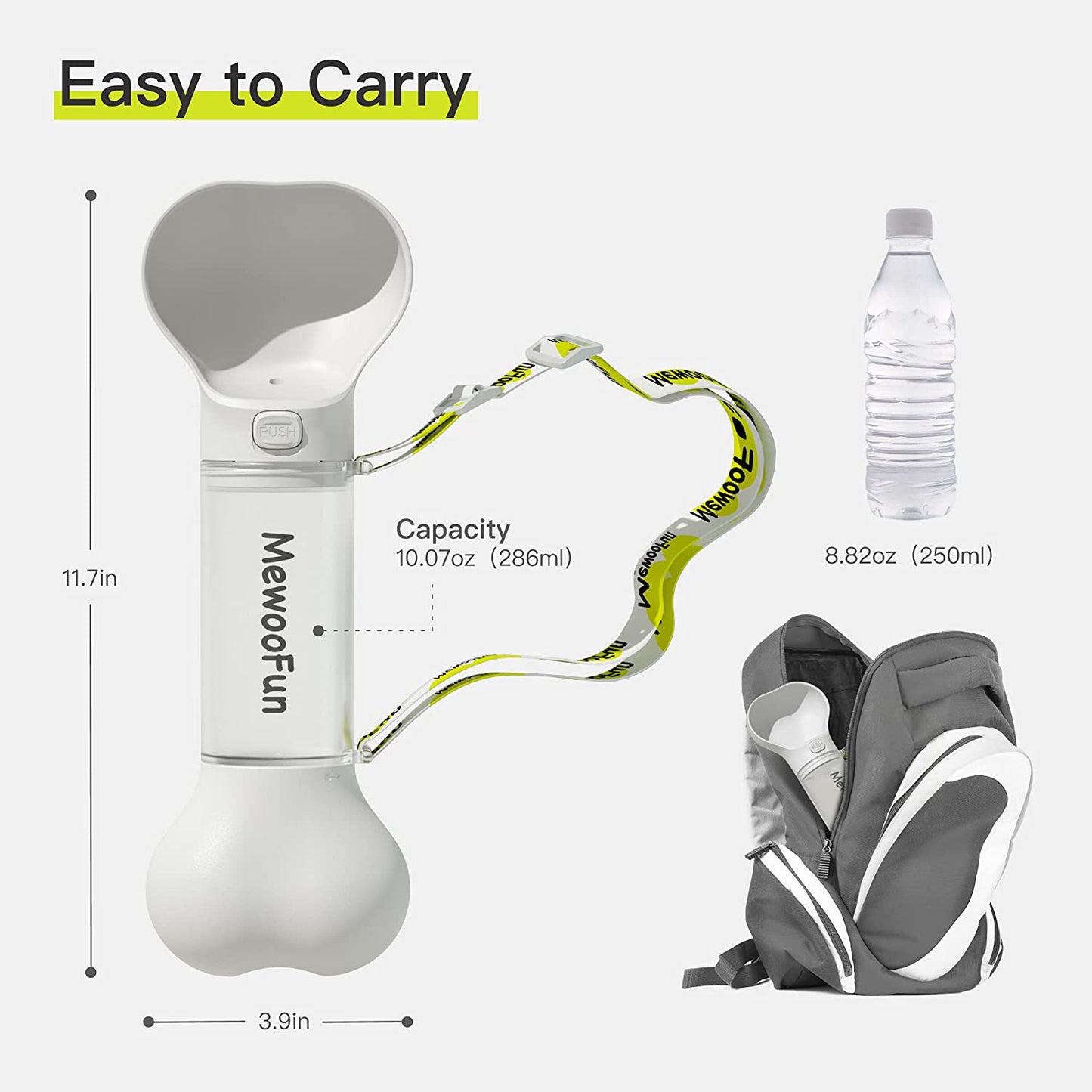 "HydroPaws: The Ultimate On-the-Go Dog Water Bottle with Built-in Poop Bag Dispenser - Perfect for Adventure-Loving Pups!"