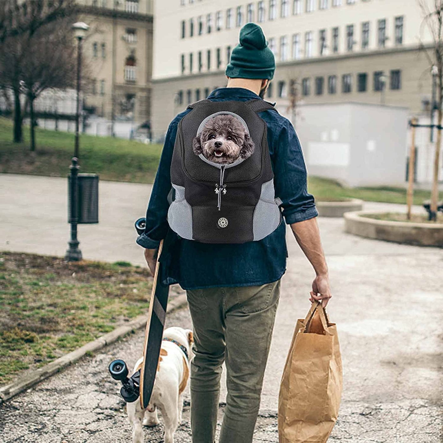 "Adventurer's Delight: Compact Dog Backpack with Breathable Design and Padded Comfort - Perfect for Outdoor Travel and Hiking with Your Small Furry Friend!"