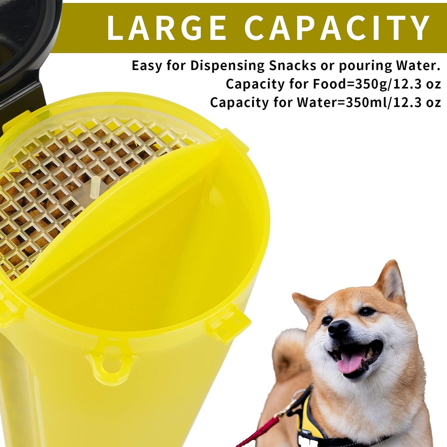 "Convenient 2-In-1 Dog Portable Bottle with Collapsible Bowls - Perfect for Pets on the Go!"